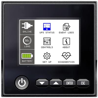LCD function select screen