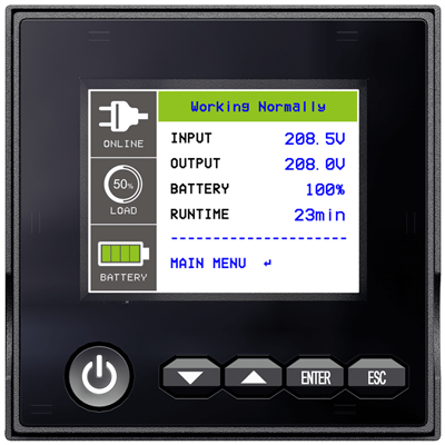Green LCD screen normal working range